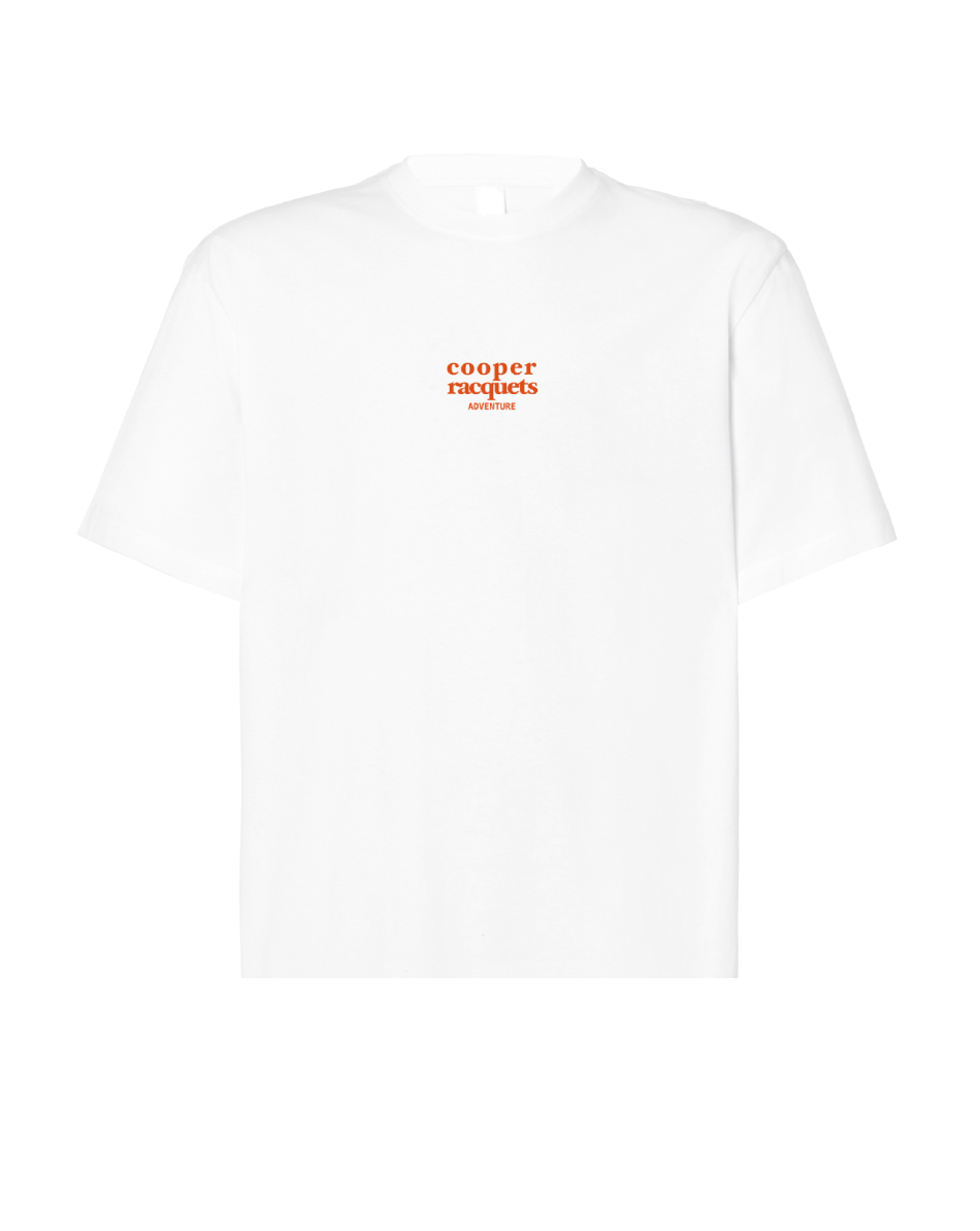 ADVENTURE T-SHIRT WHITE / ORANGE
