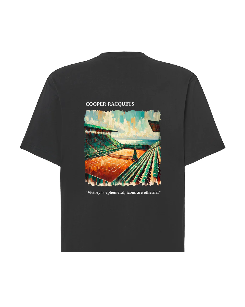 BLACK TENNIS ART T-SHIRT