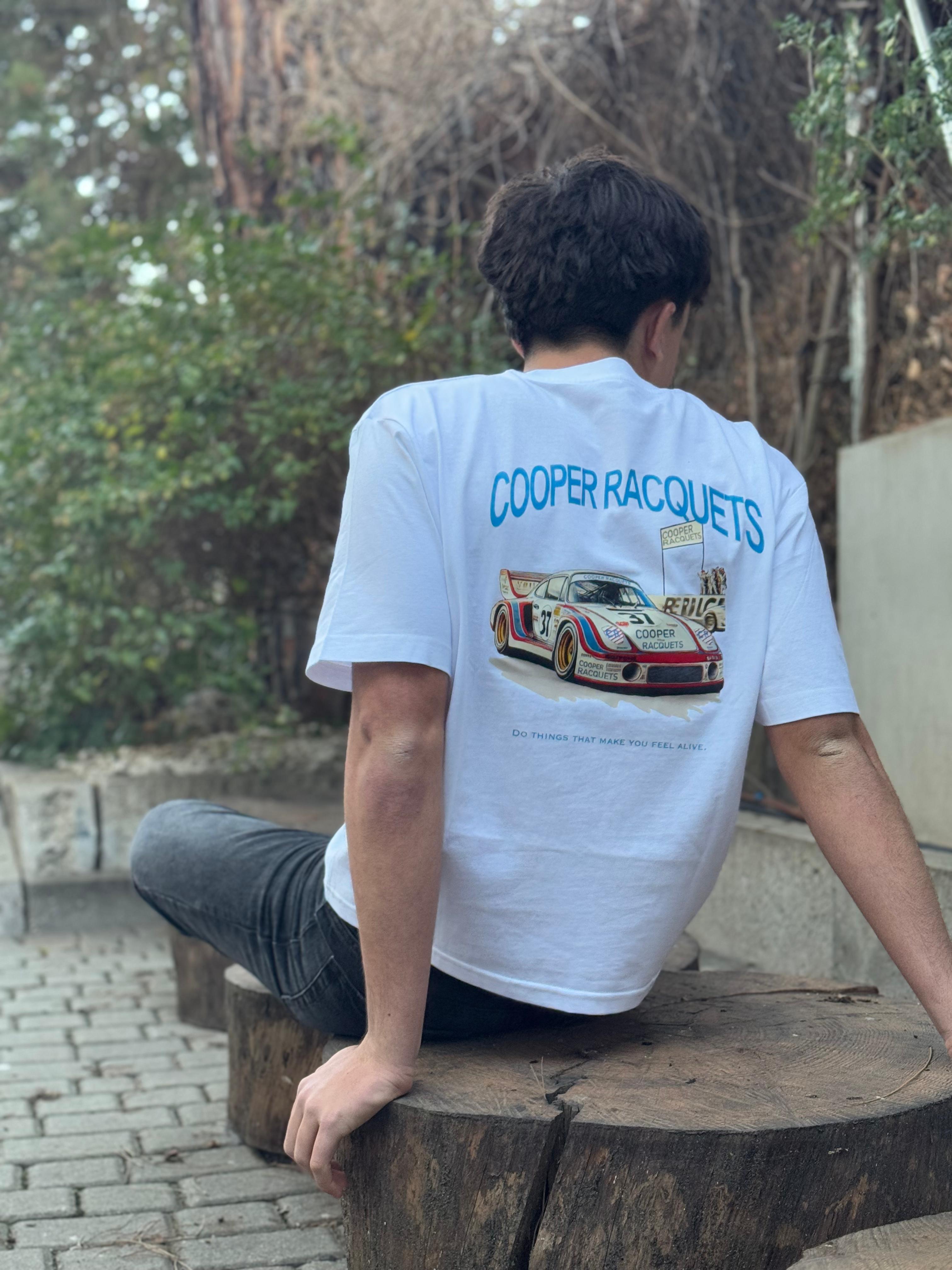 WHITE RACING T-SHIRT