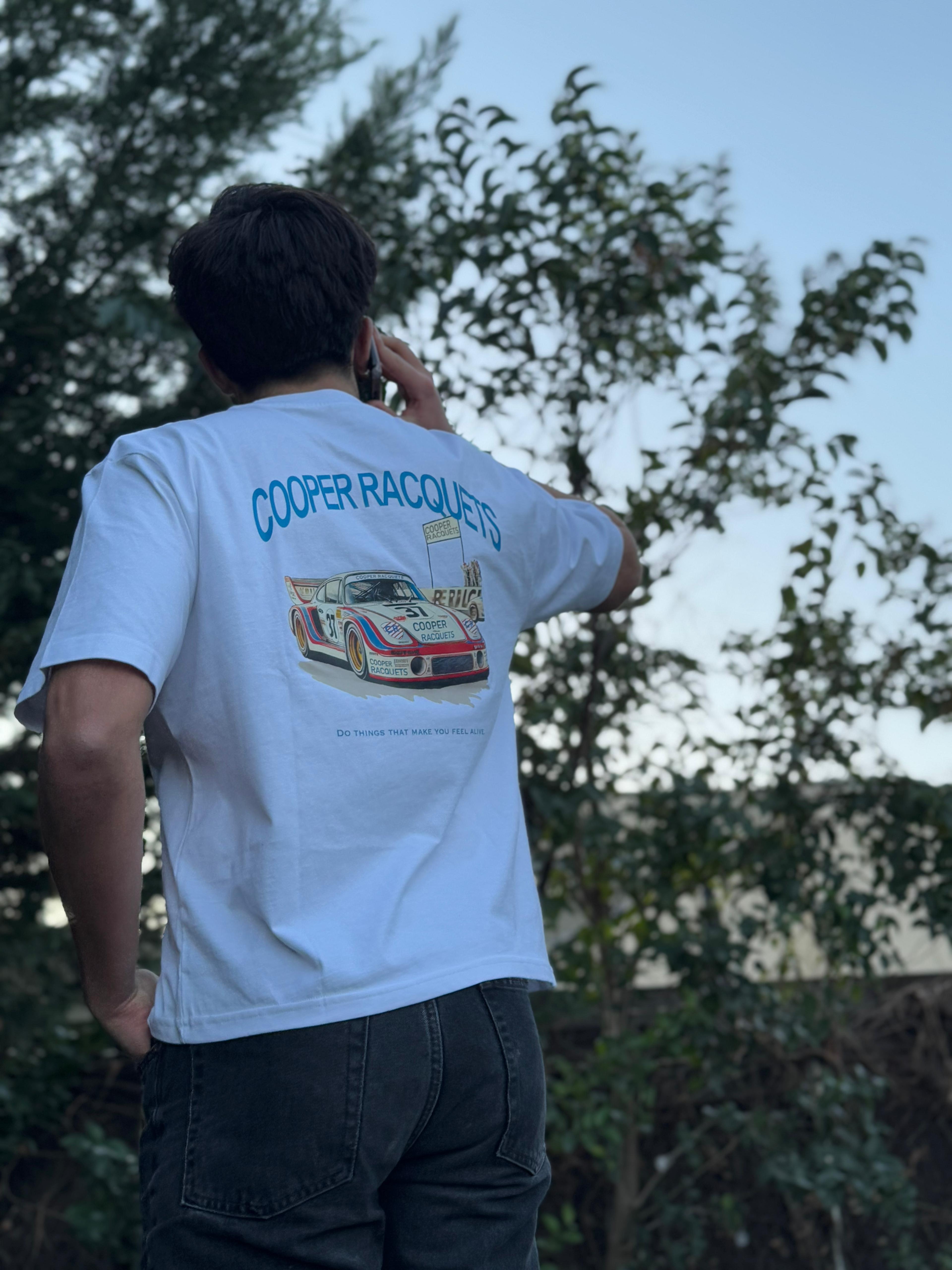 WHITE RACING T-SHIRT