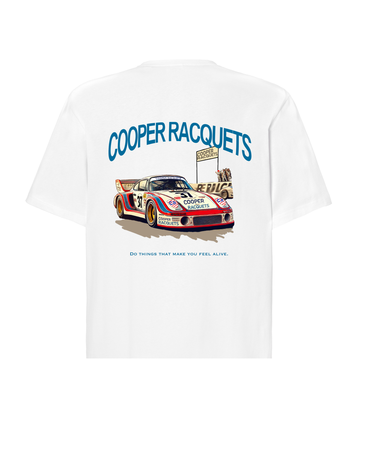 WHITE RACING T-SHIRT