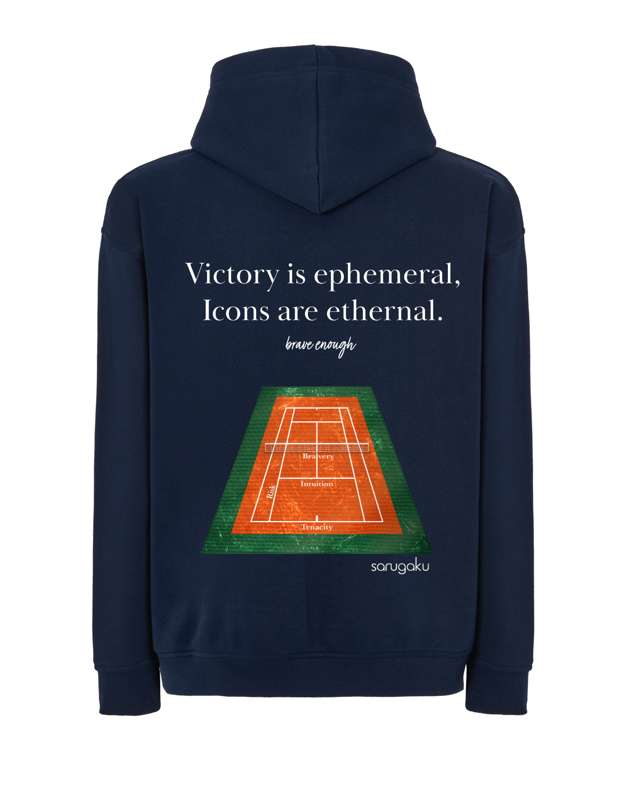 NAVY SARUGAKU BLUE TENNIS SWEATSHIRT