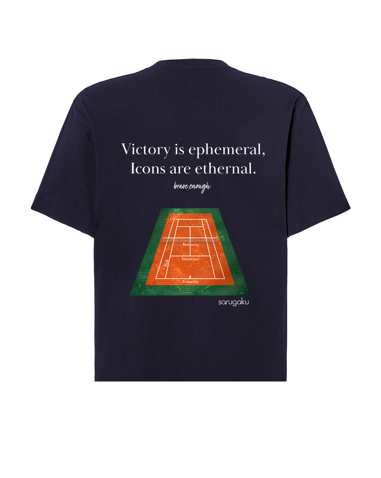 NAVY SARUGAKU BLUE TENNIS T-SHIRT