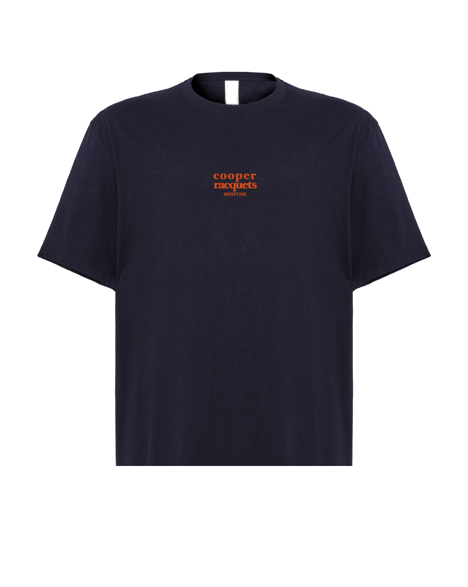 CAMISETA TENIS AZUL NAVY_orange