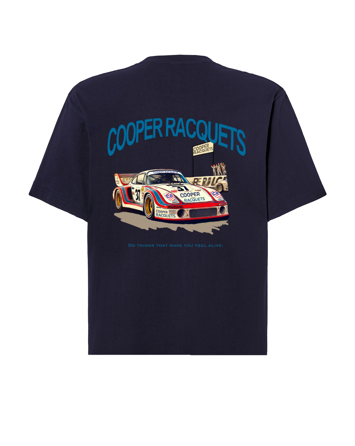 CAMISETA AZUL NAVY_RACING