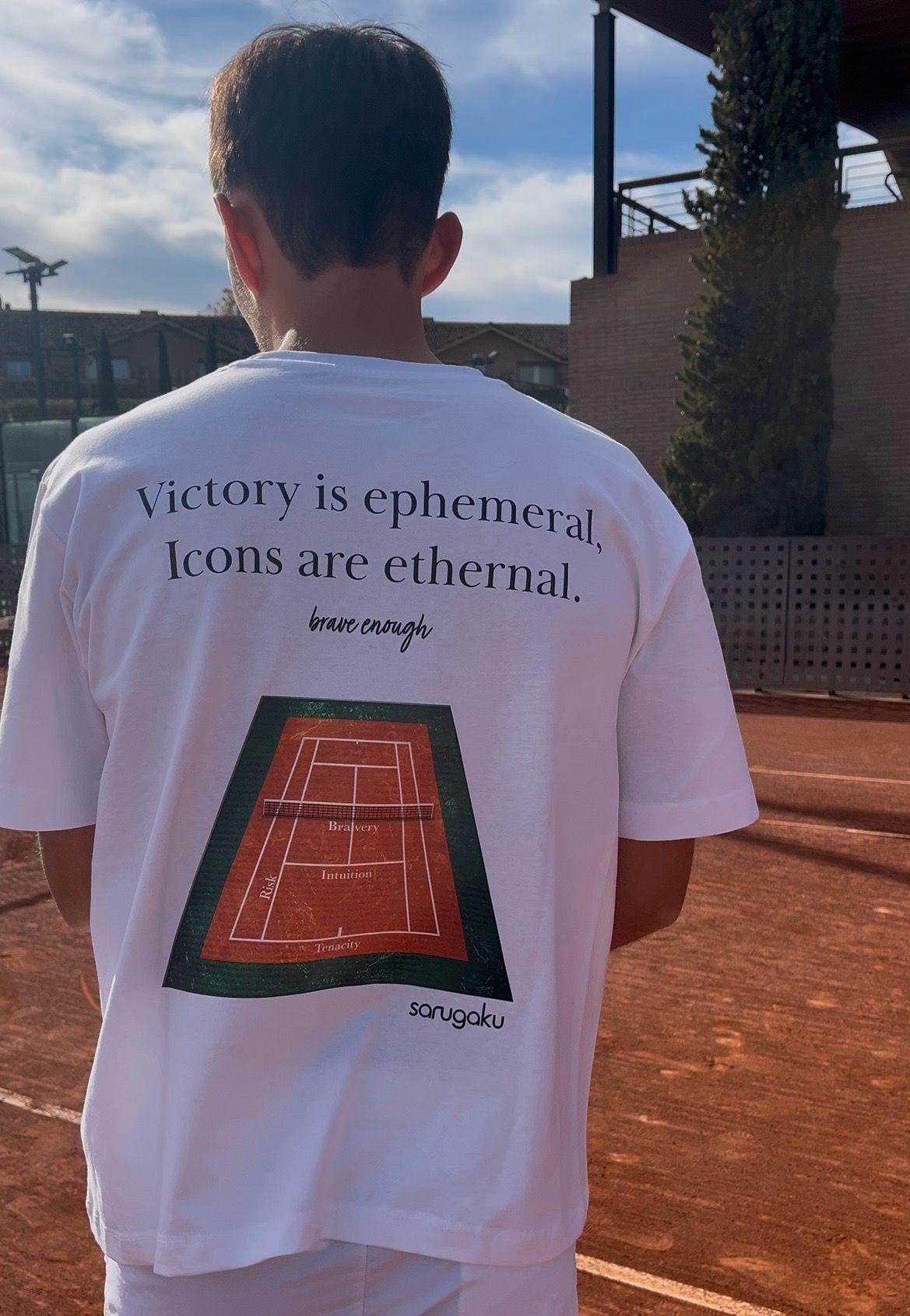 TENNIS T-SHIRT WHITE SARUGAKU