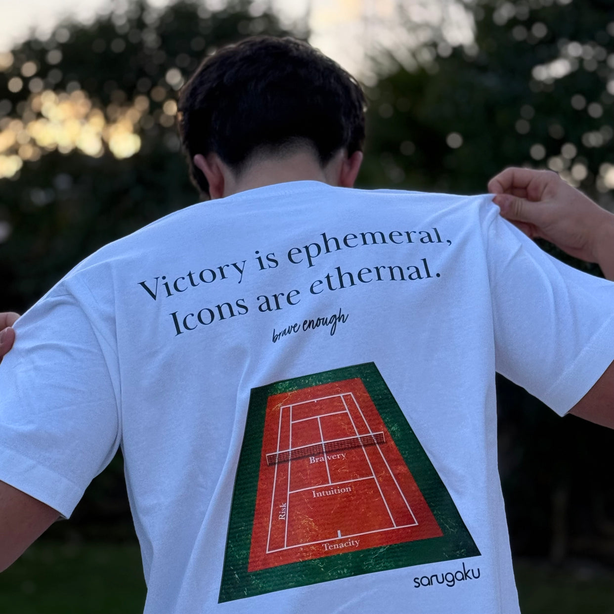 TENNIS T-SHIRT WHITE_SARUGAKU